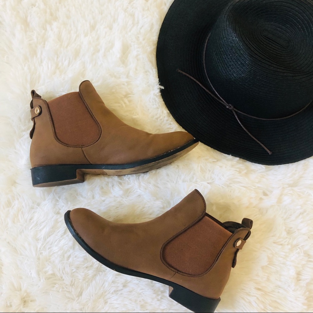 Brown Flat Booties